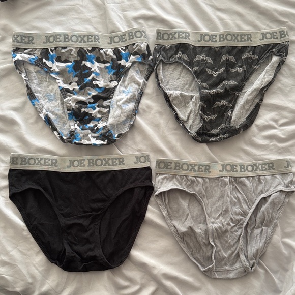 Joe Boxer Other - Joe Boxer Men’s ' Briefs 4-Pack — Blue Camo, Gray, Black, Light Gray